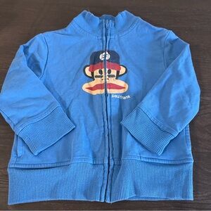 Paul Frank Full Zip Sweatshirt Toddler 3T Julius The Monkey Play Ball Blue